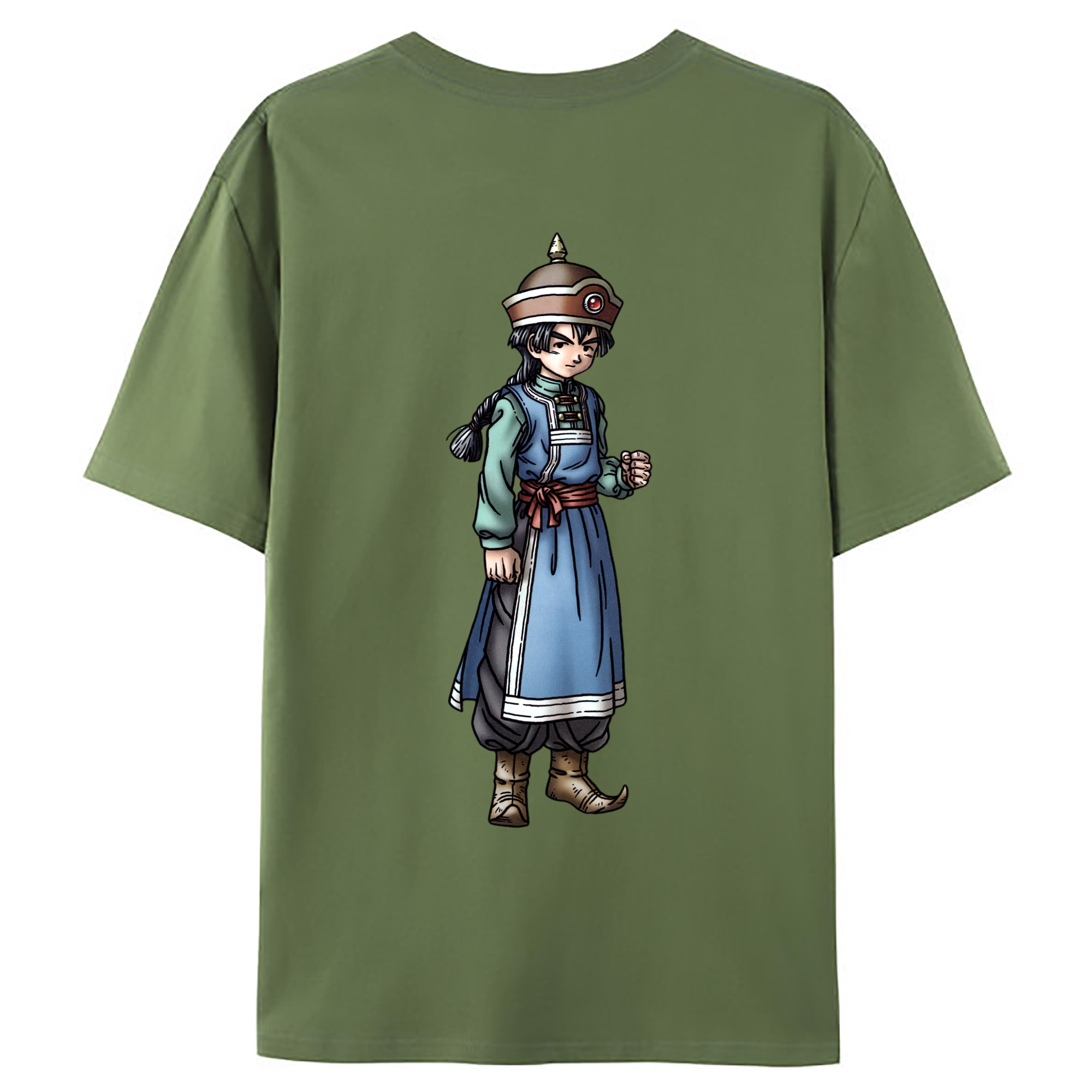 （画像用） ドラゴンクエスト Doragon Kuesuto Dragon Quest 綿100％ メンズ半袖Tシャツ（バックプリント） 通気性